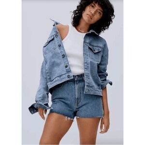 Everlane Women's The Way-High® Cut Off Jean Short 2.5" Medium Indigo Size 26 EUC